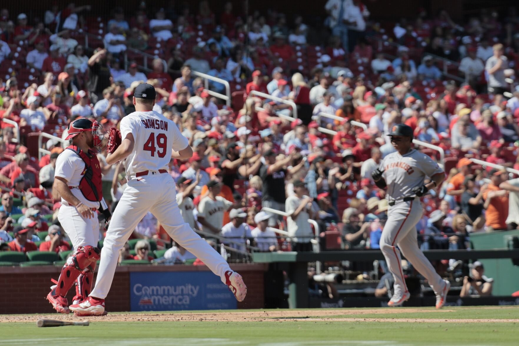 The St. Louis Cardinals host the San Francisco Giants